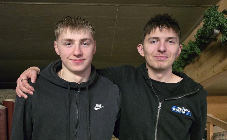 Kjartan Halldór Steinunnarson (t.v.) og Hannes Logi Jóhannsson.