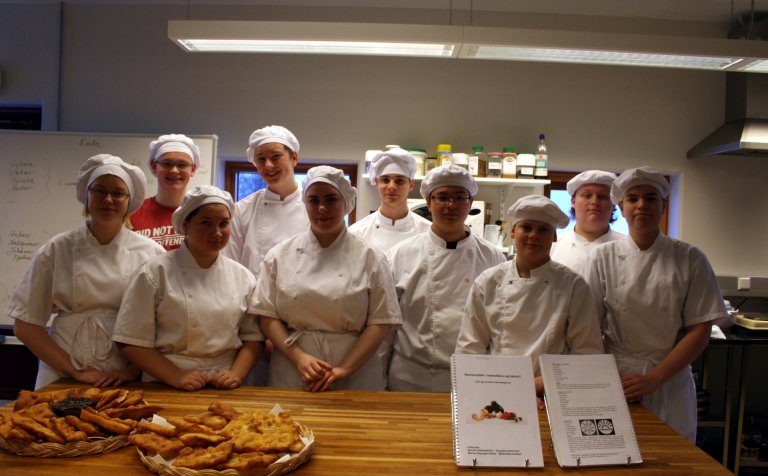 Ánægðir nemendur að loknu góðu dagsverki.