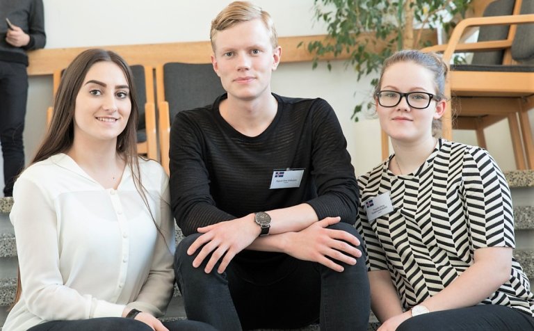 VMA-nemarnir (f.v) Agnesa, Ágúst og Freydís.