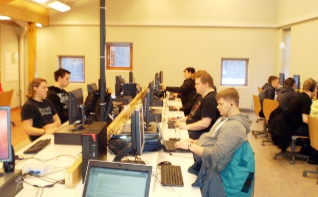 Úr kennslustund í forritunaráfanga í VMA.