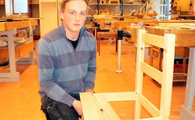 Þórgnýr Jónsson, nemandi í húsgagnasmíði.