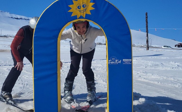 Það er óhætt að segja að nemendurnir hafi skemmt sér vel á skíðunum í Hlíðarfjalli.