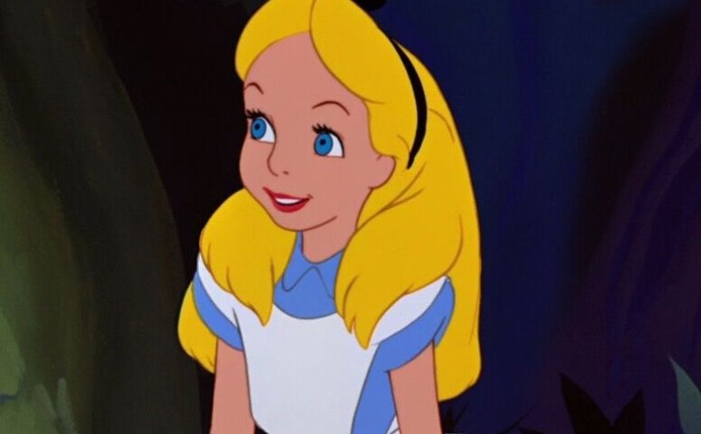 Þannig leit Lísa út í Disneymyndinni árið 1951.