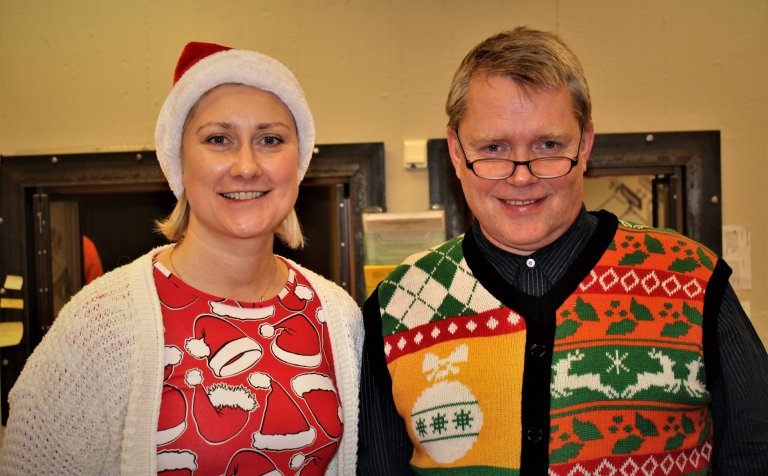 Rósa og Vilhjálmur heldur betur jólaleg.