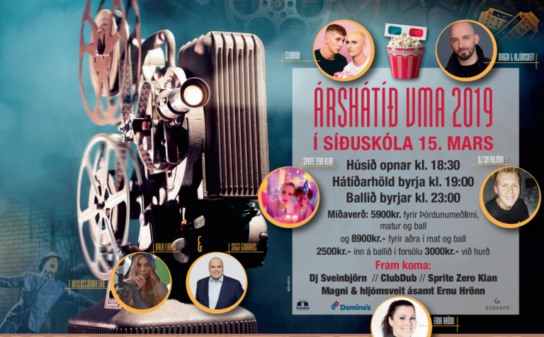 Árshátíð VMA 15. mars - forsala aðgöngumiða í Gryfjunni