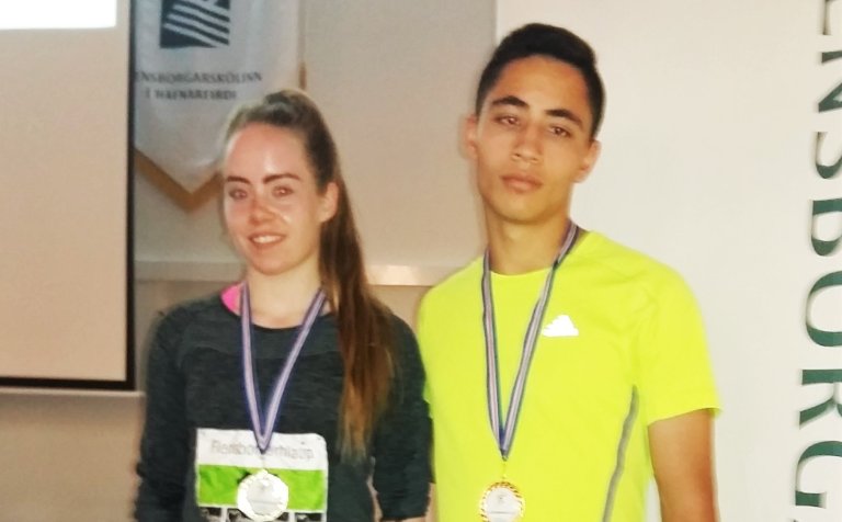 Oddrún og Otto - framhaldsskólameistarar 2016.