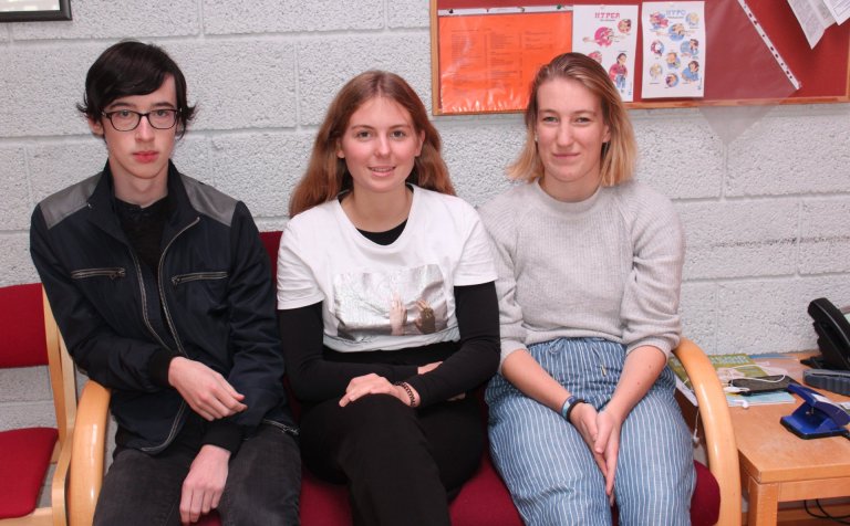 Skiptinemarnir (f.v.) Maxime, Louise og Jana.