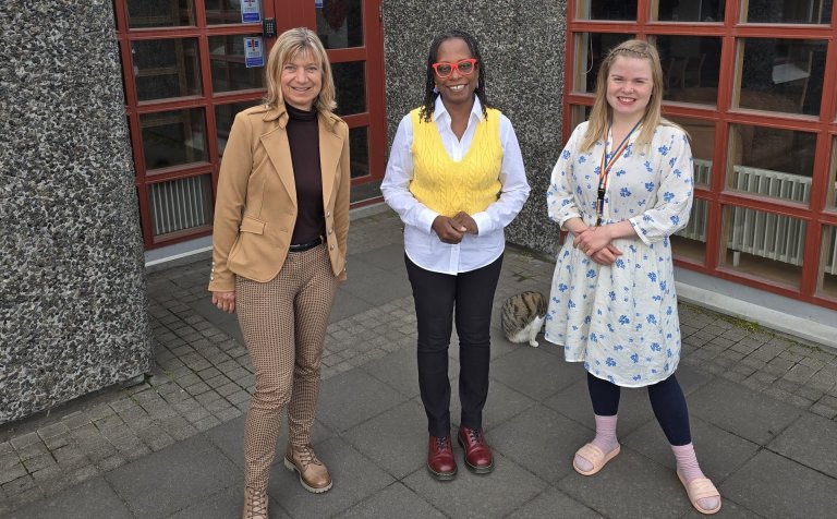 Irmgard Stieger (t.v), Beverley Allen-Stingeder og Dagný Hulda Valbergsdóttir.