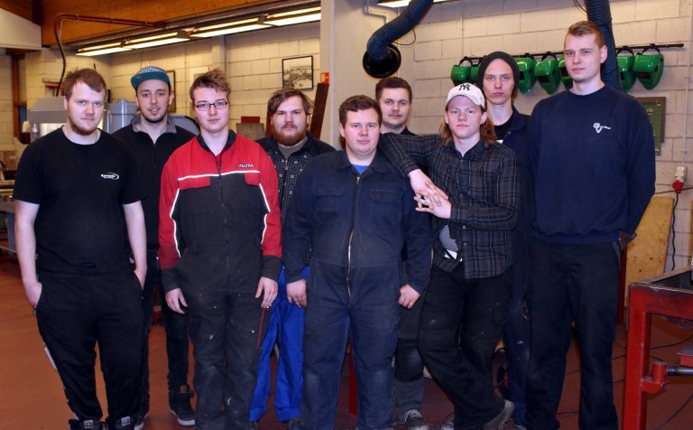 Stálsmíðanemarnir lögðu sín lóð á vogarskálarnar.