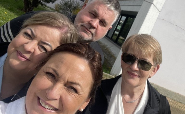 Sendinefndin úr VMA í Pinerolo, Íris, Heba, Ari og Marína.