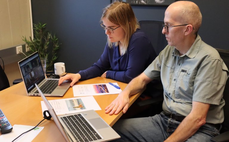 Dagný og Jóhannes í VMA á veffundi í ELECO TEAM