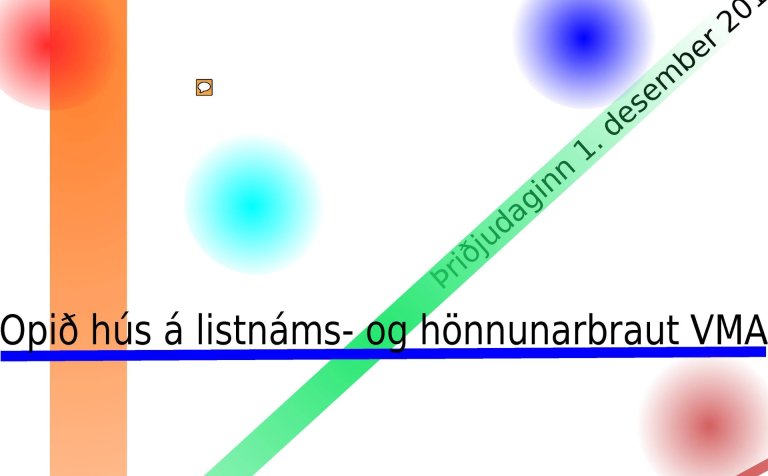 Opið hús á listnáms- og hönnunarbraut í kvöld