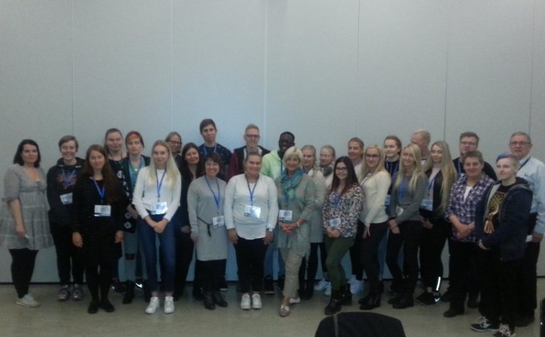 Þátttakendur í verkefninu í VMA í gær.