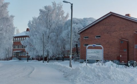 REDU-verkmenntaskólinn í Rovaniemi í Lapplandi, þar sem Gylfi Örn Atlason hefur stundað nám núna á h…