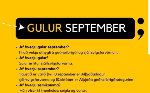 Gulur september - allir í gulu á morgun!