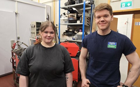 Viktoría Fönn Guðmundsdóttir og Óskar Eiríkur Sveinsson.